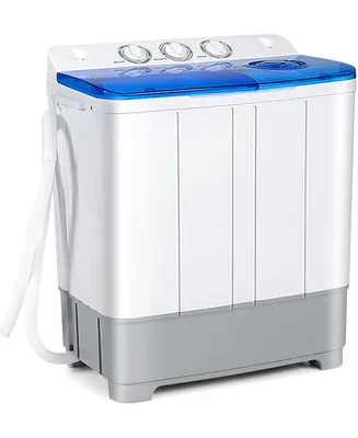 Portable Twin Tub Washing Machine Washer(13.2lbs) & Spinner (8.8lbs)