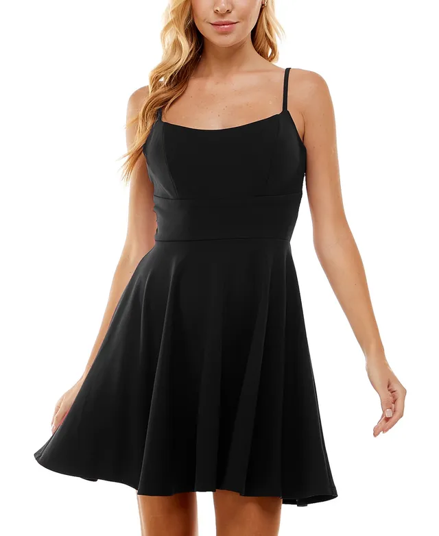 City Studios Juniors' Allover-Lace Dress Black Size 3