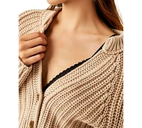 Free People Women's Sweet Nothing Cotton Button-Front Cardigan