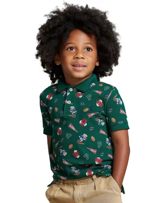 Polo Ralph Lauren Toddler and Little Boys Football Cotton Polo Shirt