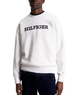 Tommy Hilfiger Men's Embroidered Monotype Logo Fleece Sweatshirt