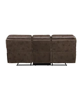 White Label Fleming 90" Double Reclining Sofa