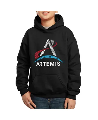 Nasa Artemis Logo - Child Boy's Word Art Hooded Sweatshirt