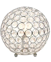Lalia Home Elipse 8" Metal Crystal Orb Table Lamp