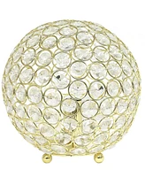 Lalia Home Elipse 8" Metal Crystal Orb Table Lamp