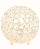 Lalia Home Elipse 8" Metal Crystal Orb Table Lamp
