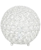 Lalia Home Elipse 8" Metal Crystal Orb Table Lamp