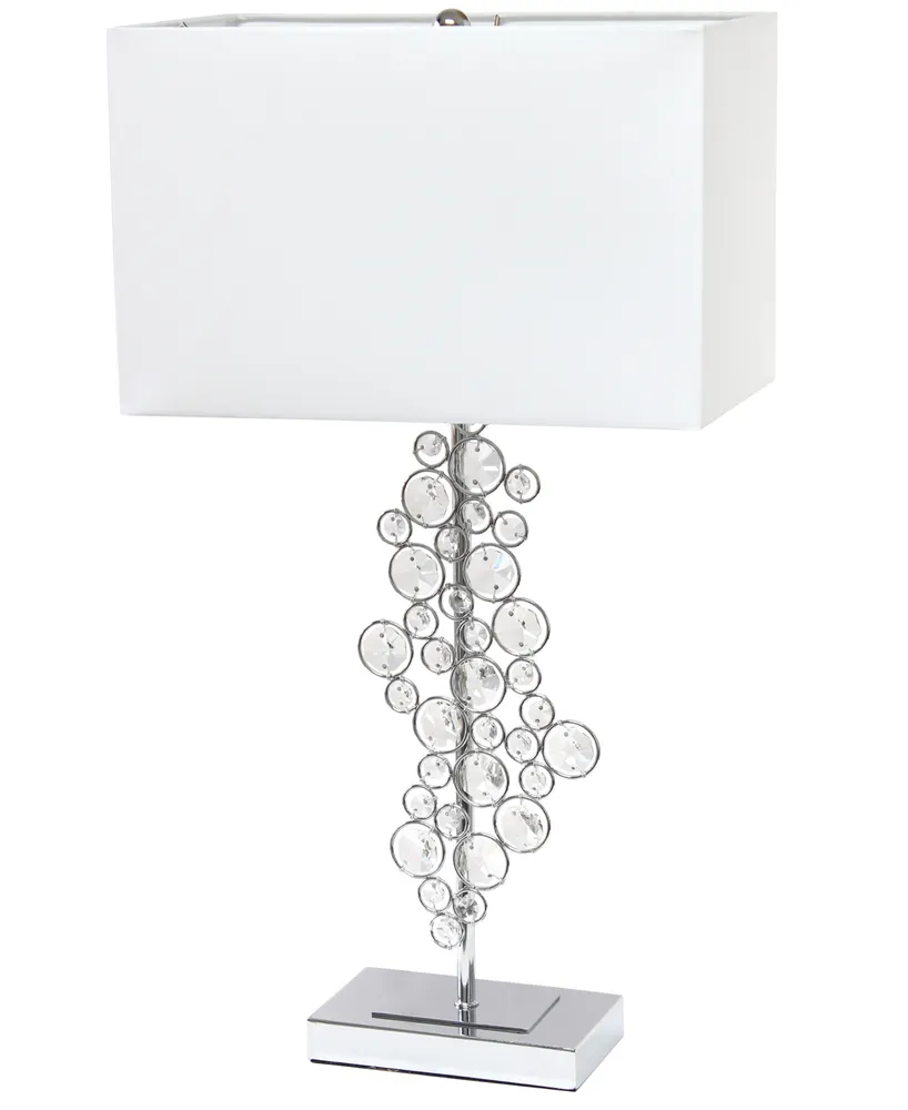 Lalia Home Lumiluxxe 26.25" Tall Crystal Glitz And Table Lamp