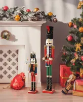 Glitzhome 42" H Wooden Christmas Soldier Nutcracker