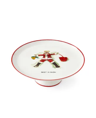 Kit Kemp for Spode Christmas Doodles Best in Snow Cake Stand