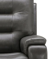 Abbyson Living Waylen 81.5" Top-Grain Leather Manual Reclining Sofa