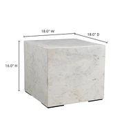 Nash 18" Marble Square Side Table