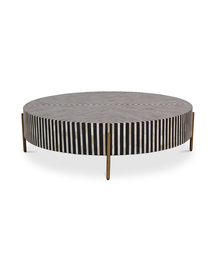 Chameau 48" Iron Round Coffee Table Large