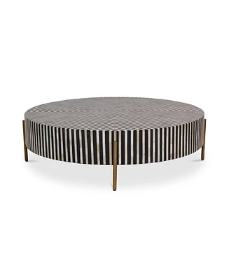 Chameau 48" Iron Round Coffee Table Large