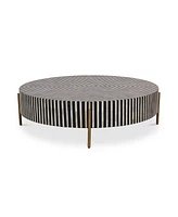Chameau 48" Iron Round Coffee Table Large