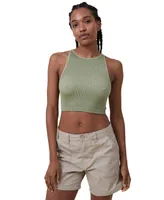 Cotton On Women's Seamless Benni High Neck Cropped Tank Top