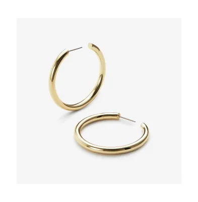 Ana Luisa Hoop Earrings - Tia Medium Gold