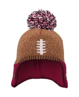 Preschool Boys and Girls Brown, Cardinal Arizona Cardinals Football Head Knit Hat with Pom