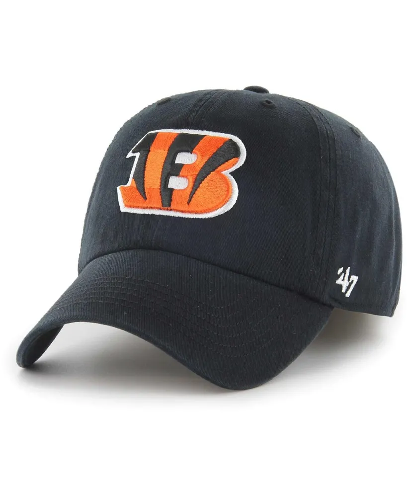 Men's '47 Black Cincinnati Bengals Striped Bucket Hat