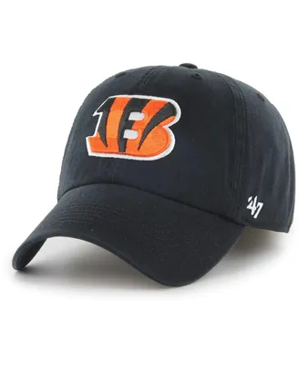 Men's '47 Brand Black Cincinnati Bengals Franchise Logo Fitted Hat
