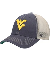 Men's '47 Brand Navy West Virginia Mountaineers Trawler Trucker Snapback Hat