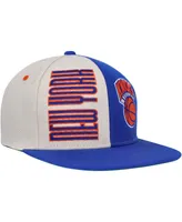 Men's Mitchell & Ness Cream New York Knicks Hardwood Classics Pop Snapback Hat