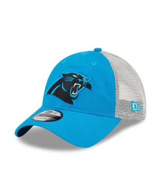 Men's New Era Blue, Natural Carolina Panthers Loyal 9TWENTY Trucker Snapback Hat