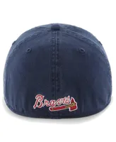 Men's '47 Brand Navy Atlanta Braves Franchise Logo Fitted Hat