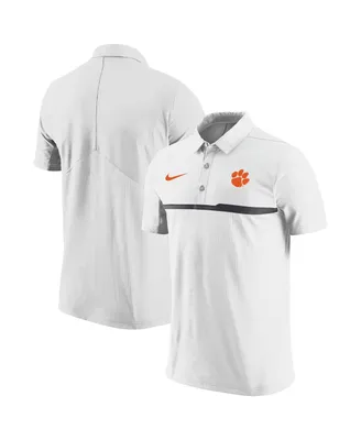 Men's Nike White Clemson Tigers Coaches Performance Polo Shirt