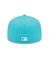 Men's New Era Blue Pittsburgh Pirates Vice Highlighter Logo 59FIFTY Fitted Hat