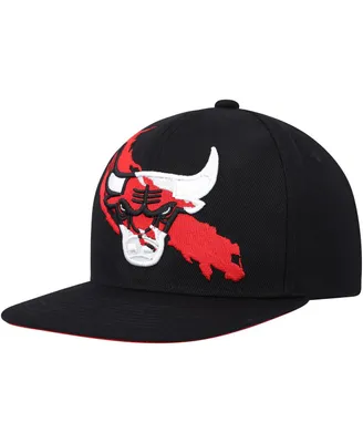 Men's Mitchell & Ness Black Chicago Bulls Paint By Numbers Snapback Hat