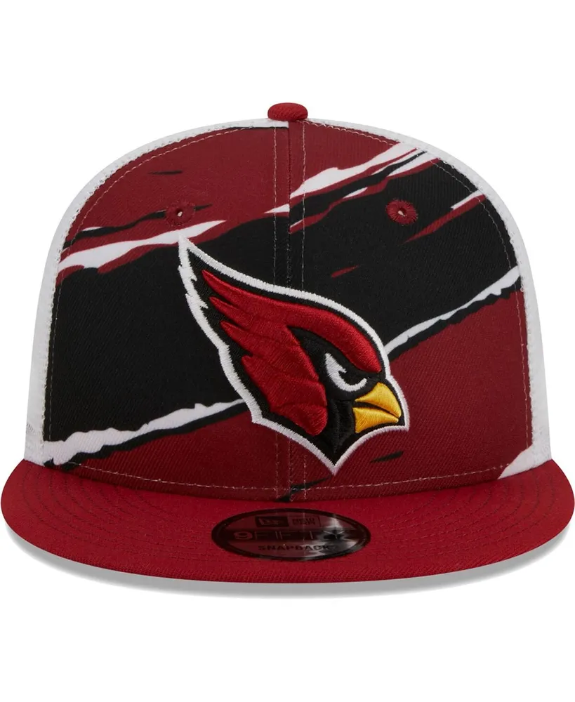 Men's New Era Cardinal Arizona Cardinals Tear Trucker 9FIFTY Snapback Hat