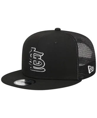 Men's New Era Black St. Louis Cardinals Trucker 9FIFTY Snapback Hat