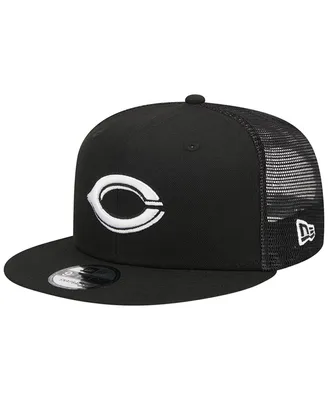 Men's New Era Black Cincinnati Reds Trucker 9FIFTY Snapback Hat