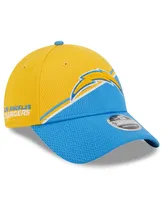 Men's New Era Gold, Powder Blue Los Angeles Chargers 2023 Sideline 9FORTY Adjustable Hat