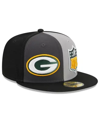 Men's New Era Gray, Black Green Bay Packers 2023 Sideline 59FIFTY Fitted Hat