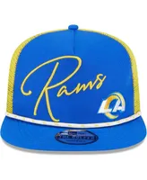 Men's New Era Royal Los Angeles Rams Script Logo Golfer 9FIFTY Snapback Hat