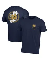 Men's Under Armour Navy Notre Dame Fighting Irish 2023 Aer Lingus College Football Classic Map Performance Cotton T-shirt