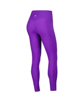 Women's Kadyluxe Purple Lsu Tigers 7/8 Mixed Media Pocket iLeggings