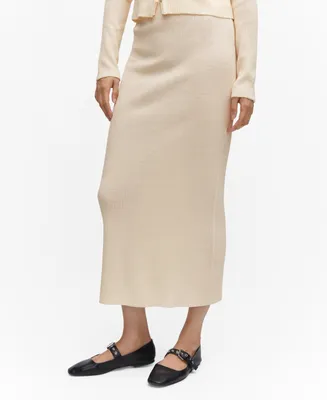 Mango Women's Long Knitted Skirt