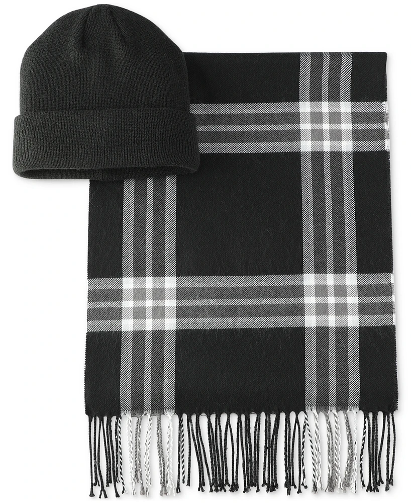 Club Room Men's Beanie & Scarf Set, Created for Macy's