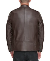 Marc New York Men's Viceroy Sleek Leather Racer Jacket