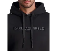 Karl Lagerfeld Paris White Label Men's Slim Fit Long Sleeve Studded Hoodie