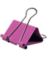 Jam Paper Colorful Binder Clips - Large - 1.5", 41 Millimeter - Binder Clips - 12 Per Pack