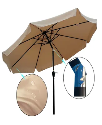 Simplie Fun 10 Ft Patio Umbrella Market Round Umbrella Outdoor Garden Umbrellas