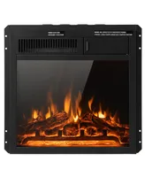 Costway 18'' Electric Fireplace Insert 5100 Btu Freestanding Heater with Remote Control