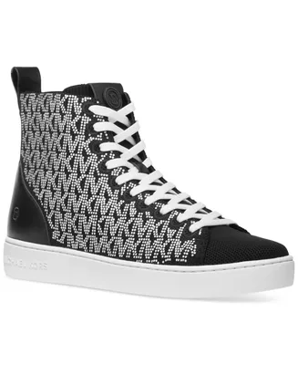 Michael Michael Kors Women's Edie Knit Lace-Up High-Top Sneakers