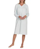 Miss Elaine Women's Embroidered Short Nightgown