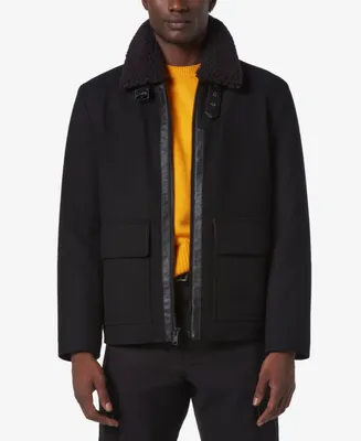 Marc New York Men's Hudson Melton Wool Aviator Jacket