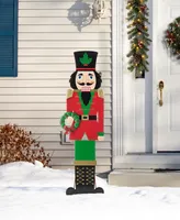 Glitzhome 60" H Metal Nutcracker Porch Decor